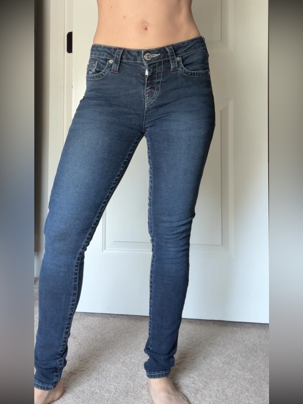 True Religion Dark Indigo Super Skinny Jeans